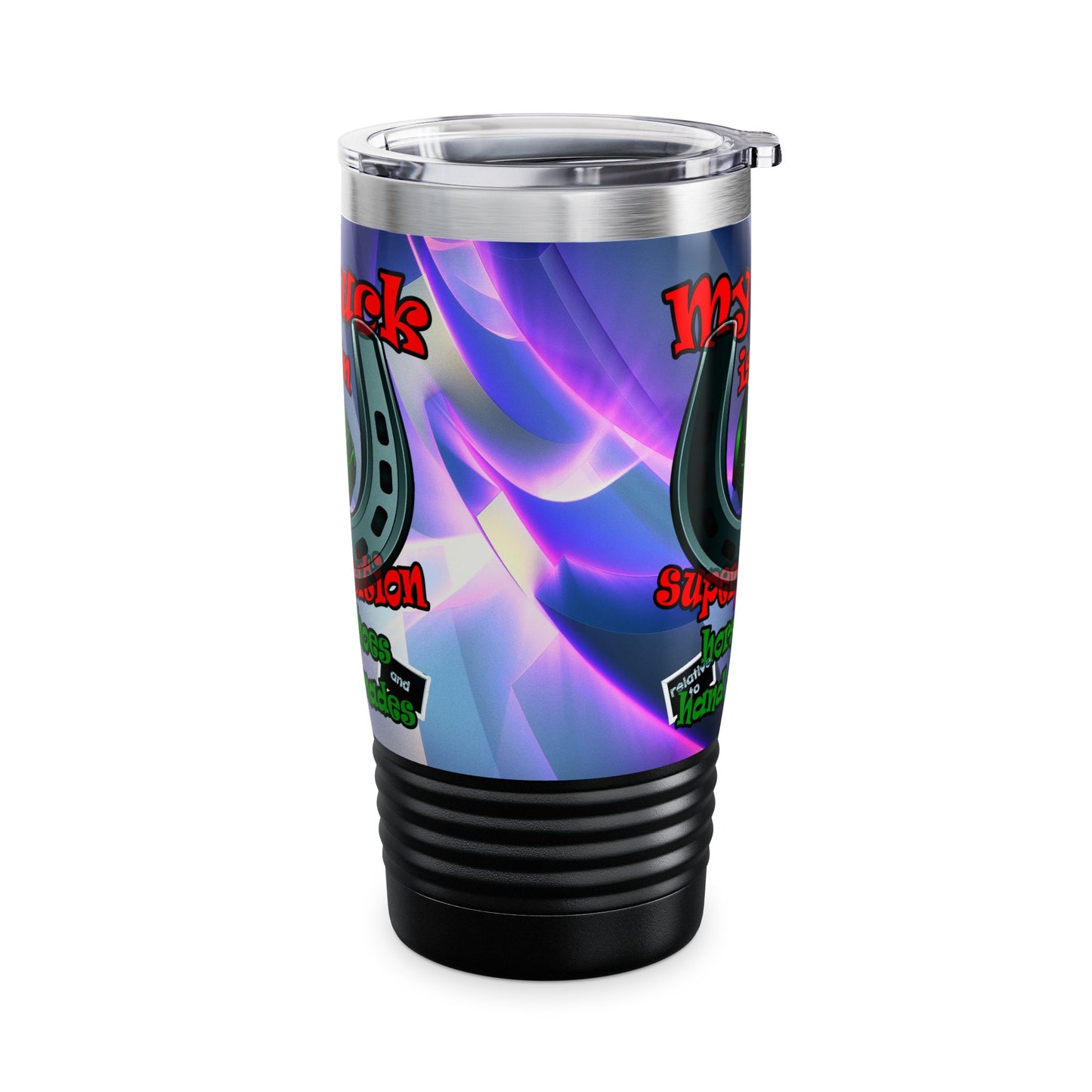 my luck - Ringneck Tumbler, 20oz (grey-pink wave)