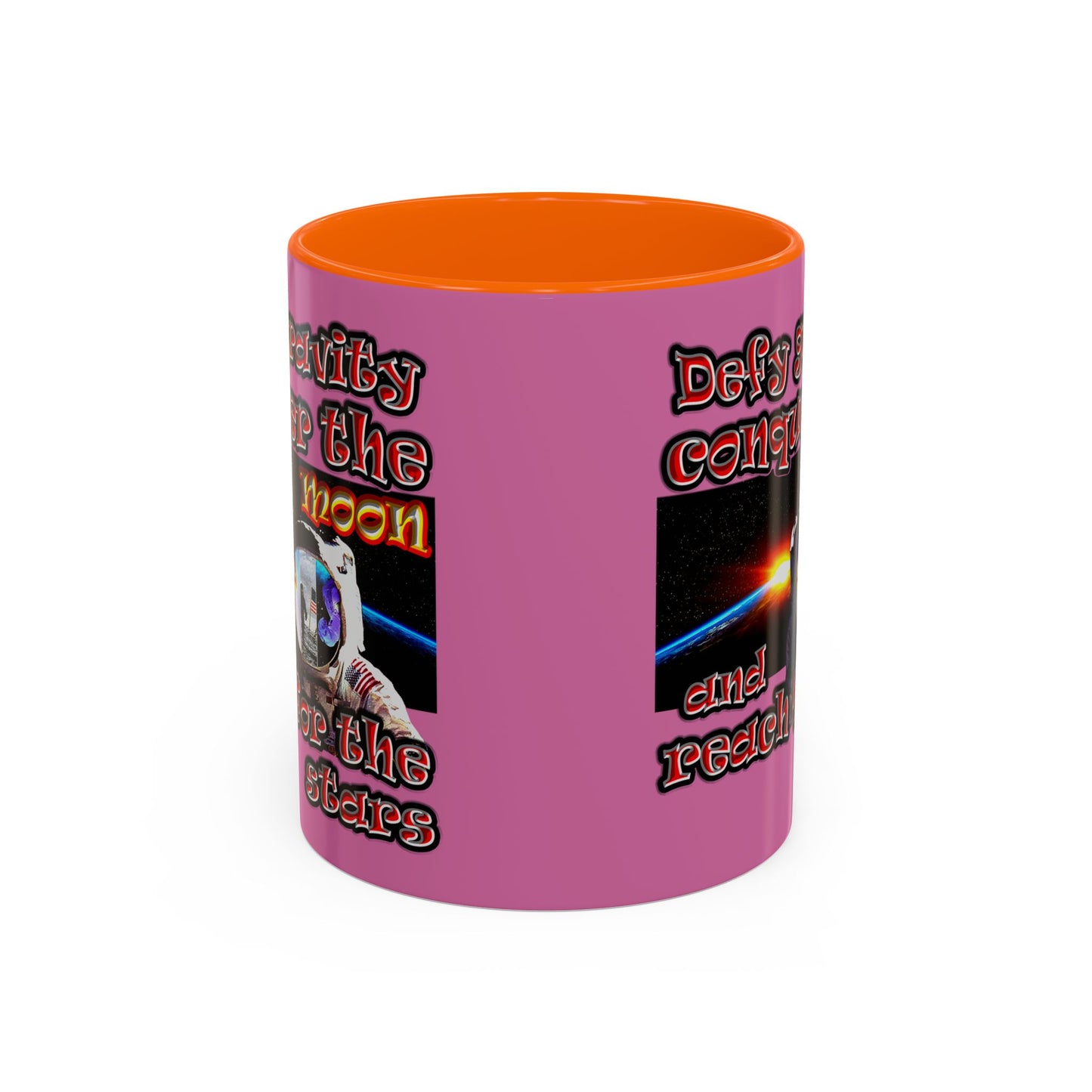 defy conquer reach - Accent Mug (light pink)