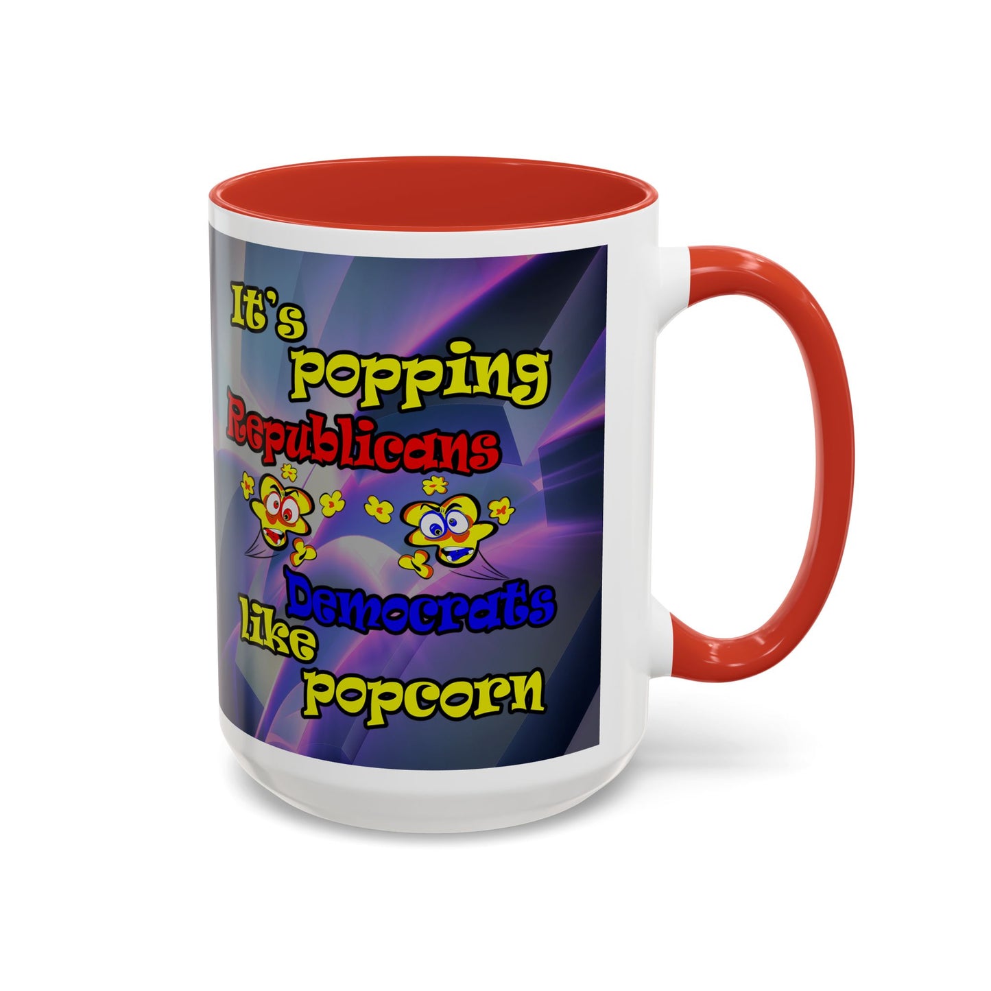 popping like popcorn - Accent Mug (grey-pink wave)