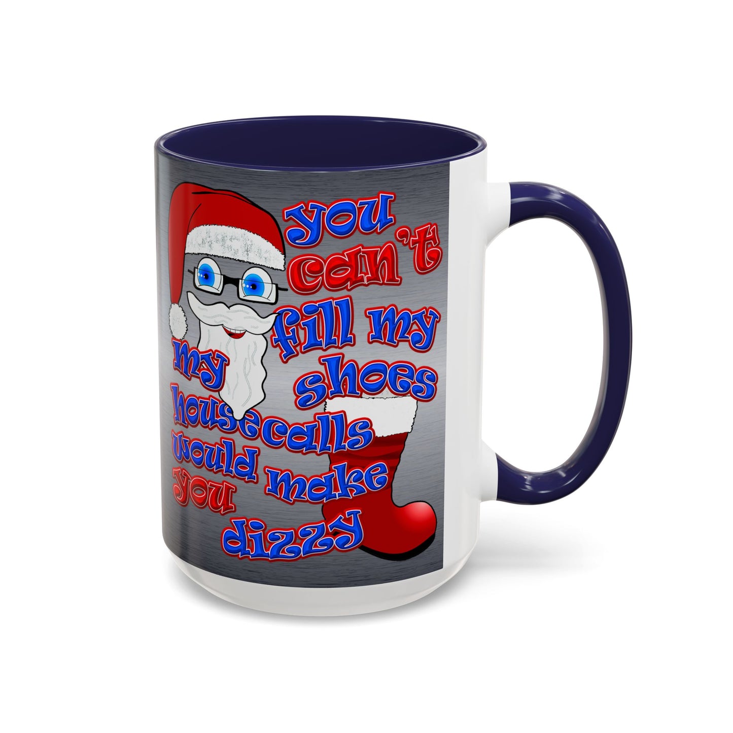 santa's shoes - Accent Mug (brushed nickel)