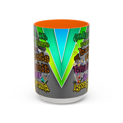 the bum's shit - Accent Mug (rainbow split)