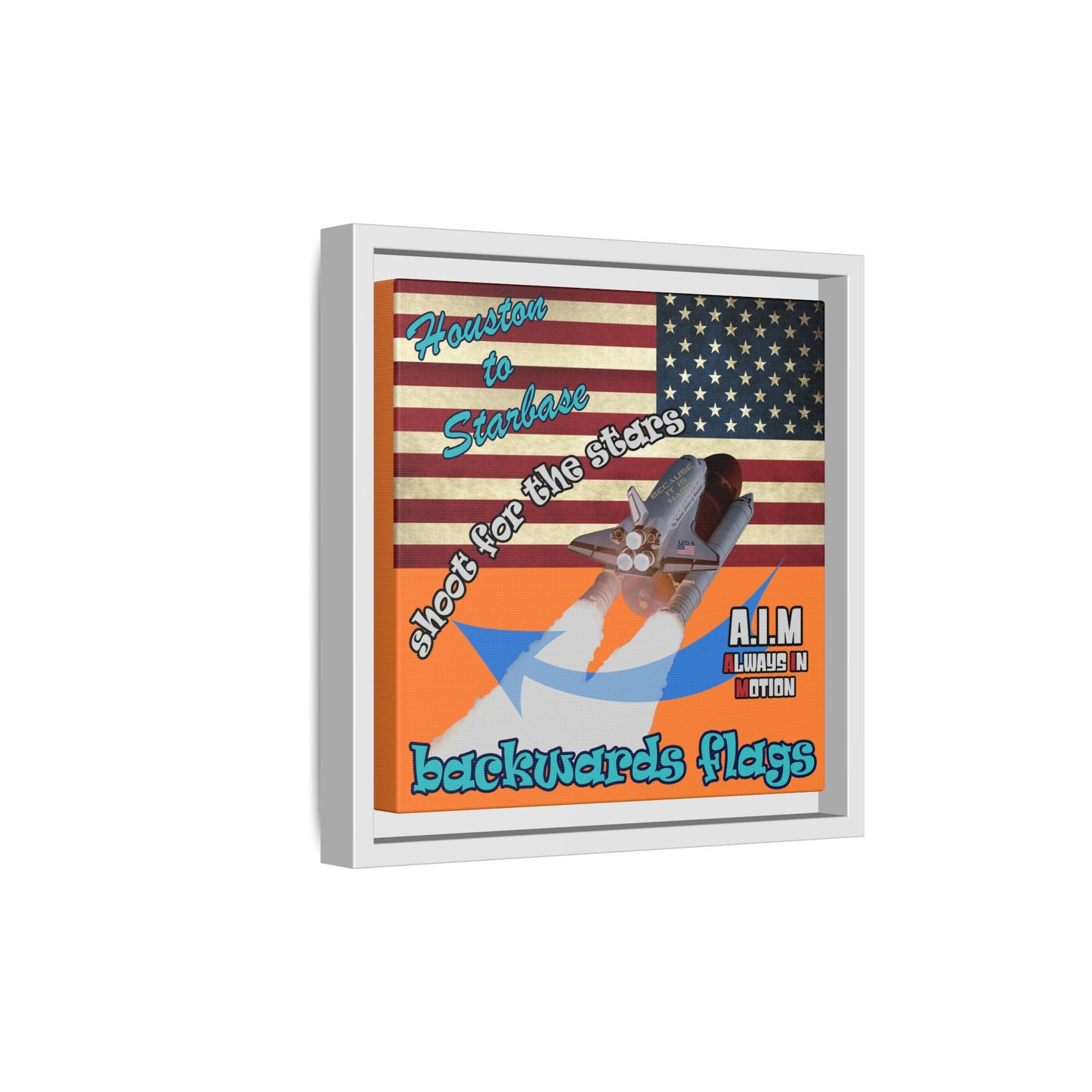 shoot for the stars - framed canvas art (crusta)