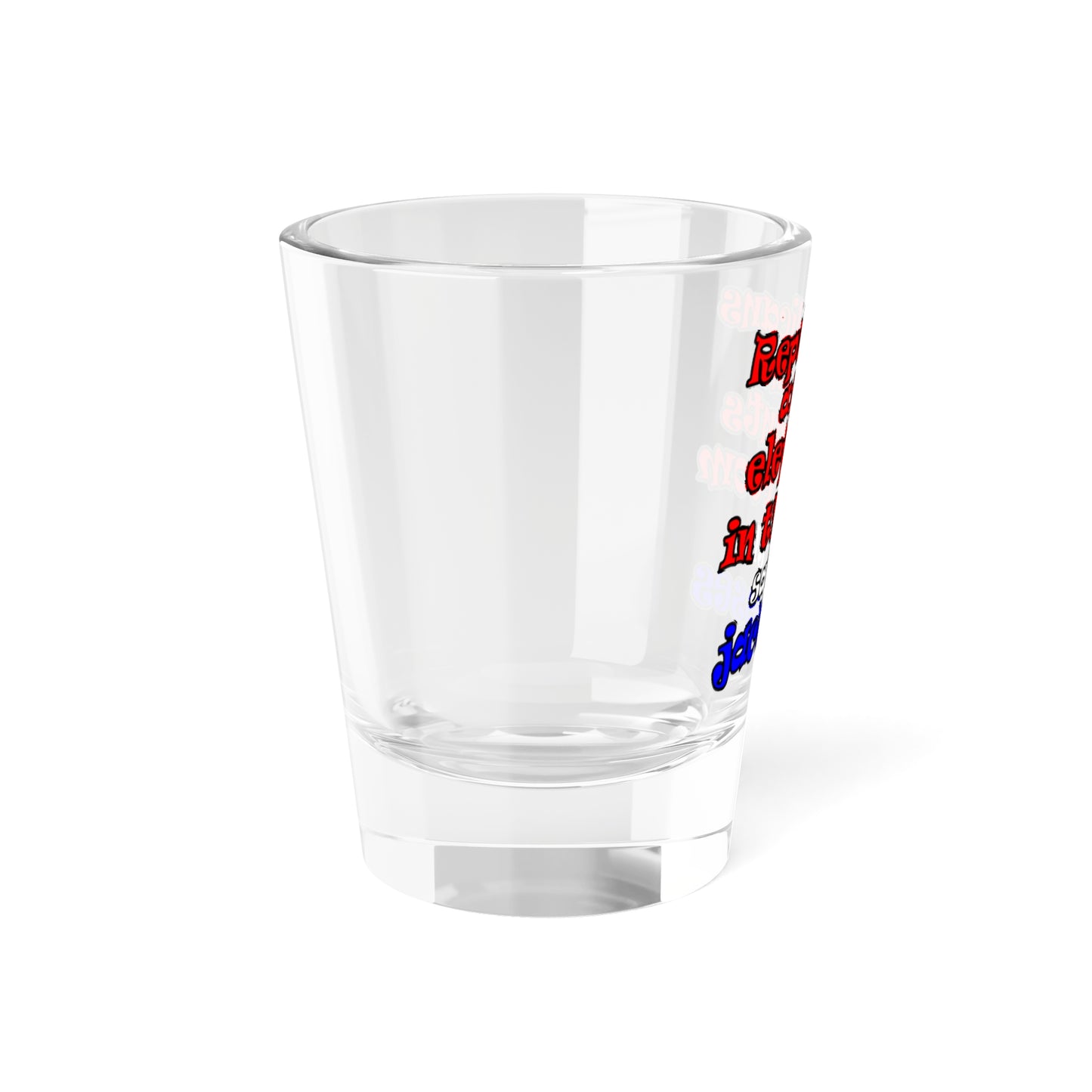 donkeys and elephants - Shot Glass