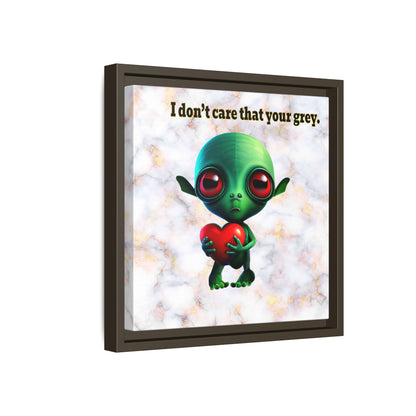 I don't care that your grey - framed canvas art (white marble)