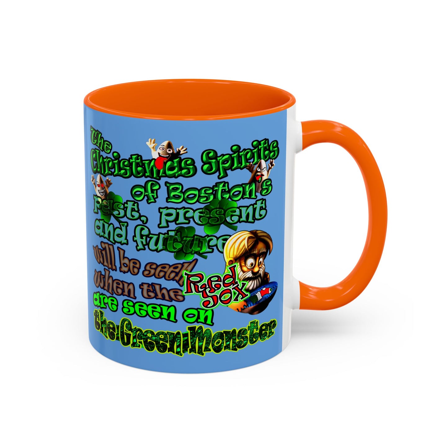 christmas spirits of boston - Accent Mug (light blue)