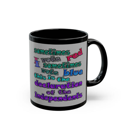 declaration of the independents - Black Mug (light grey)