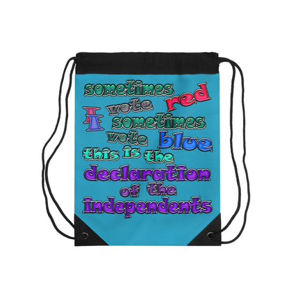 declaration of the independents - Drawstring Bag (turquoise)