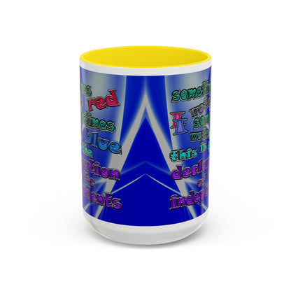 declaration of the independents - Accent Mug (blue-white wave)