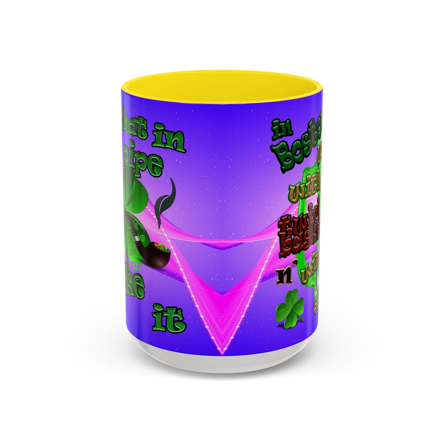 celtics logo - Accent Mug (purple-pink wave)