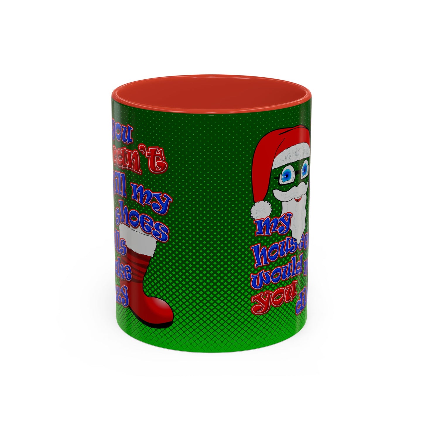 santa's shoes - Accent Mug (logo green)