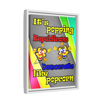 popping like popcorn - framed canvas art (rainbow split)