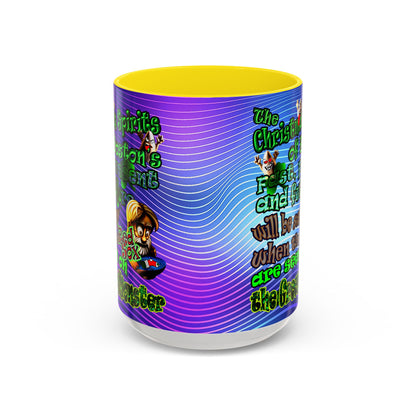 christmas spirits of boston - Accent Mug (purple wave)