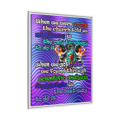 doggystyle - framed canvas art (purple wave)
