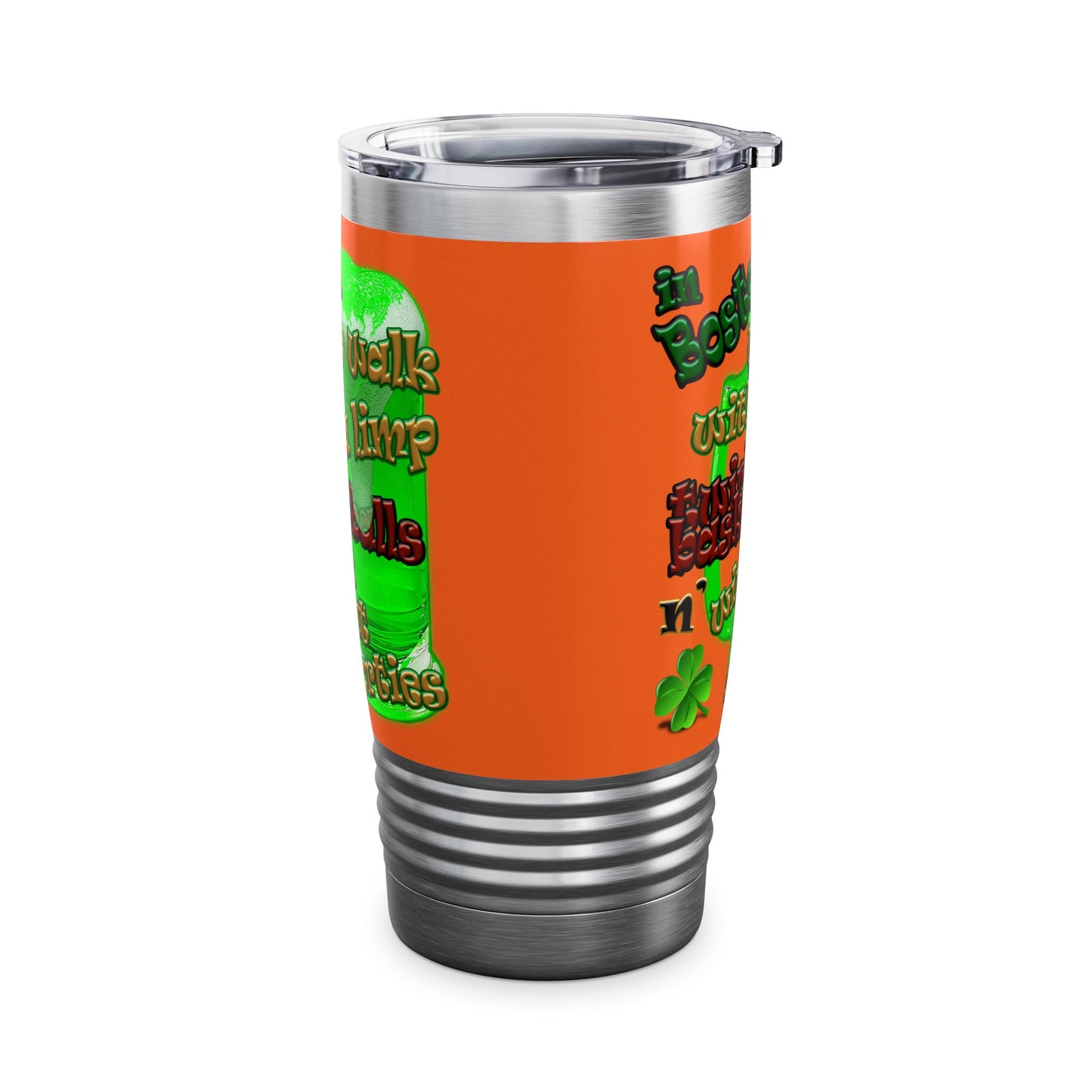 celtics logo - Ringneck Tumbler, 20oz (orange)