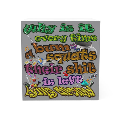 the bum's shit - note cube (grey)