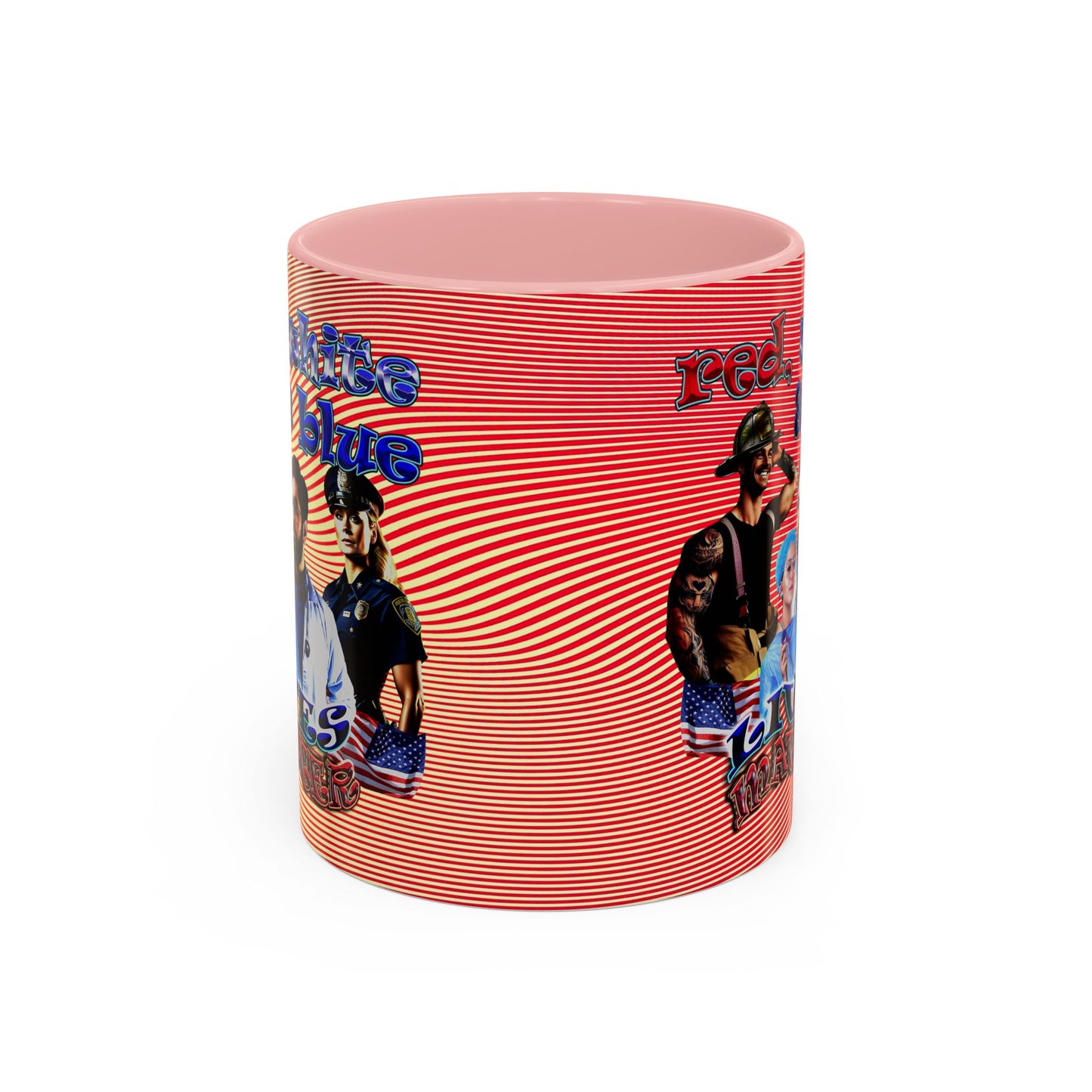 rw&b lives matter - Accent Mug (yellow-orange wave)