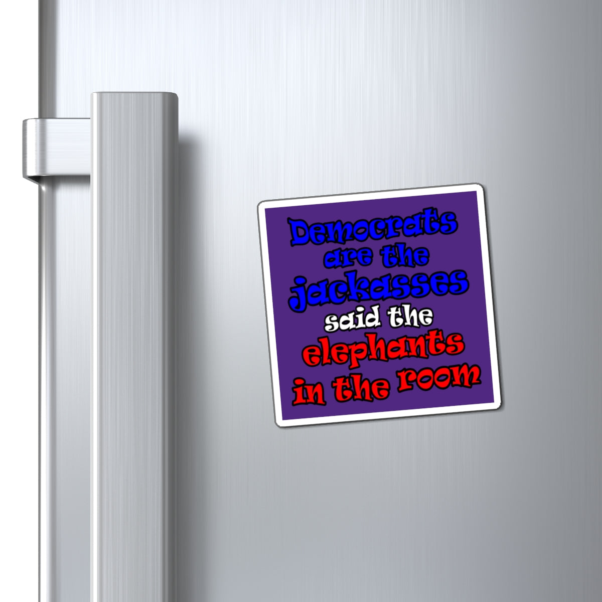 donkeys and elephants - Magnets - (purple)