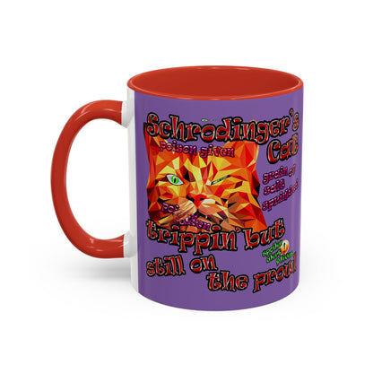 schrodinger's cat - Accent Mug (light purple)