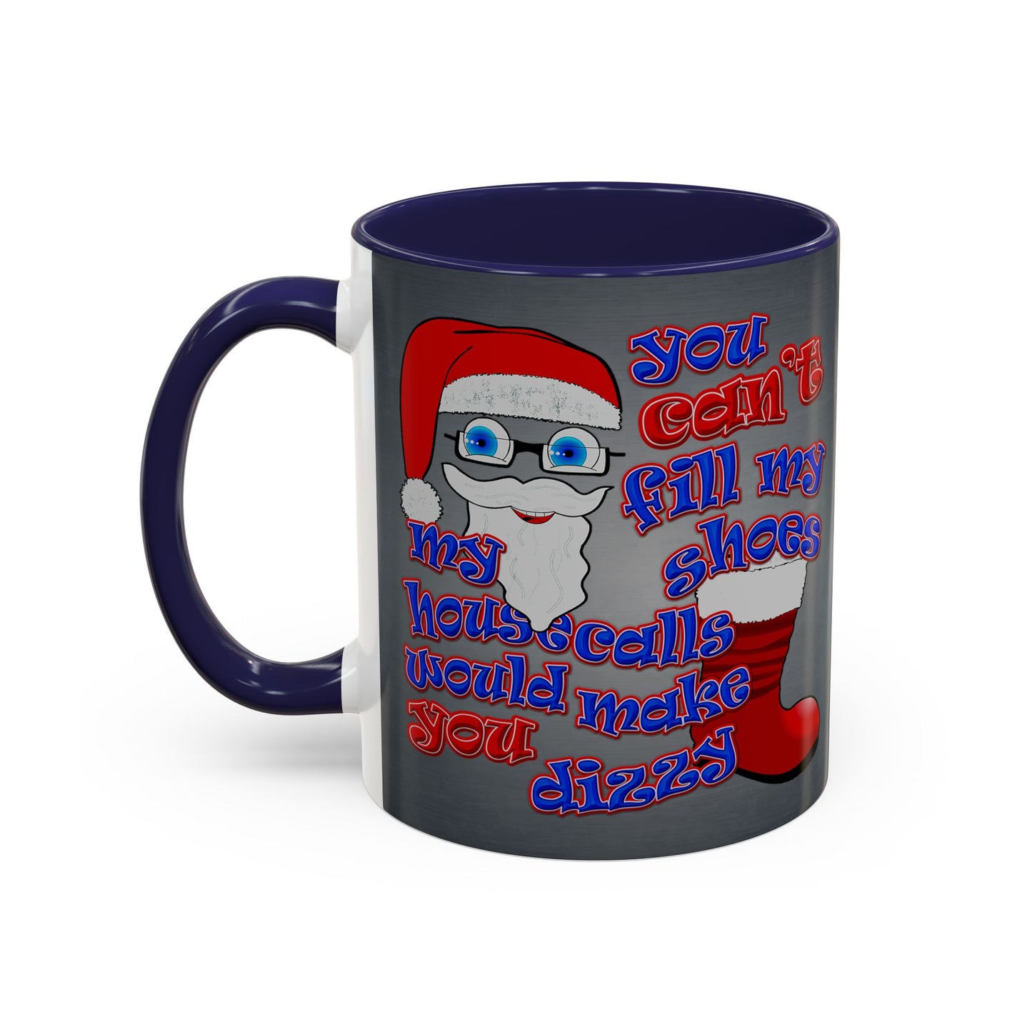 santa's shoes - Accent Mug (grey-light grey)