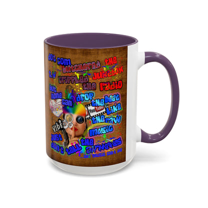 drop the beat - Accent Mug (brown papyrus)
