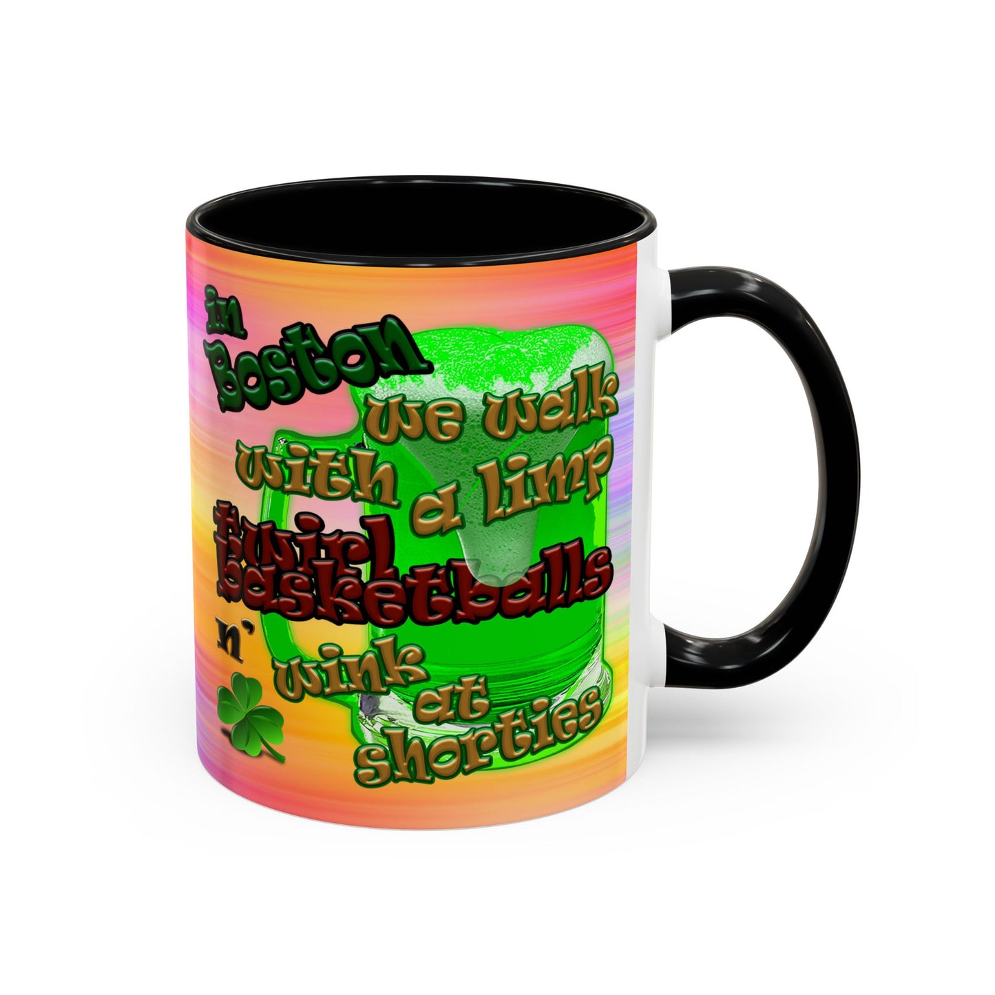 celtics logo - Accent Mug (color blur)