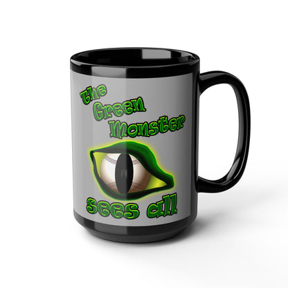 green monster - Black Mug (light grey)