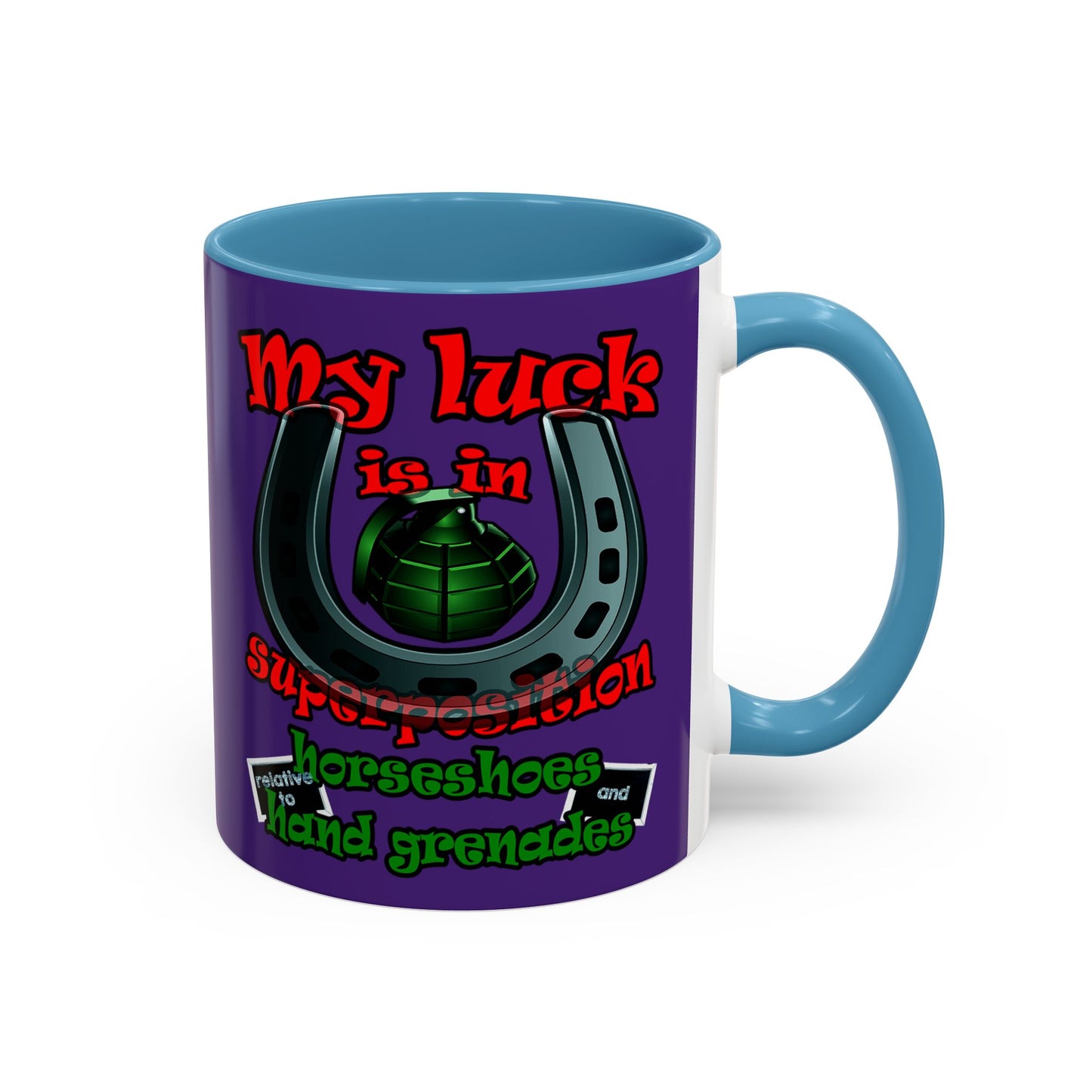 my luck - Accent Mug (purple)