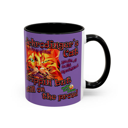 schrodinger's cat - Accent Mug (light purple)