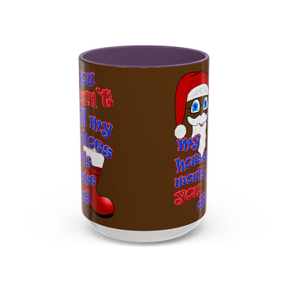 santa's shoes - Accent Mug (brown)