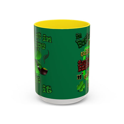 celtics logo - Accent Mug (dark green)