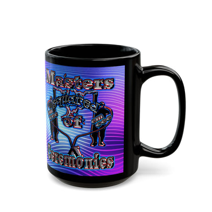 em cee squared - Black Mug (purple wave)