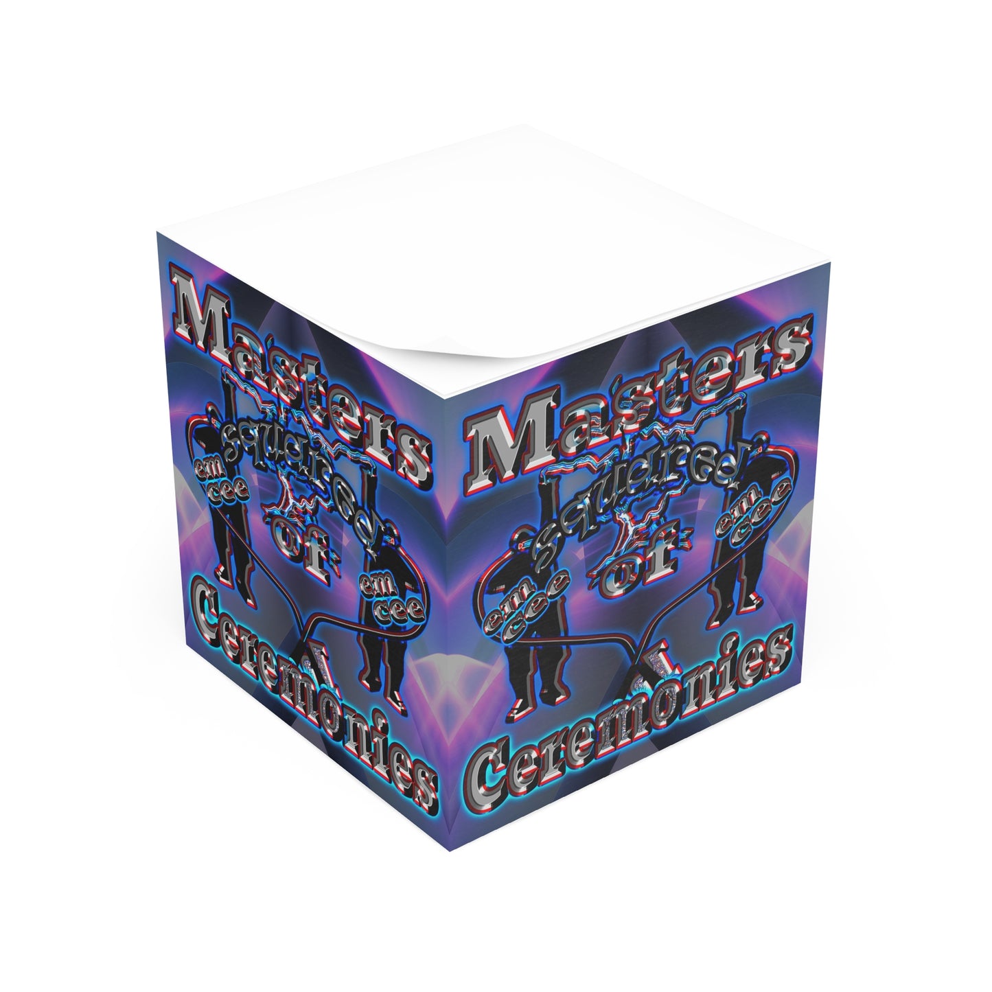 em cee squared - note cube (grey-pink wave)