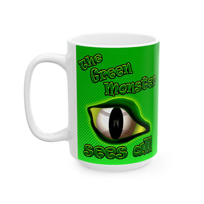 green monster - White Mug (logo green)