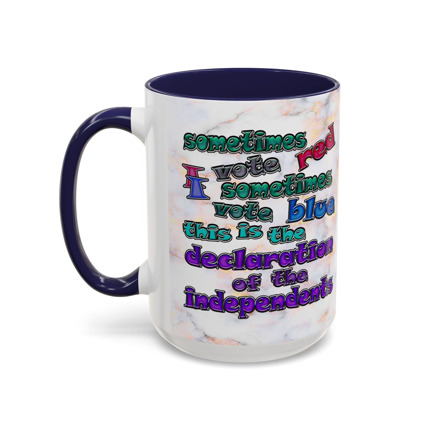 declaration of the independents - Accent Mug (white marble)