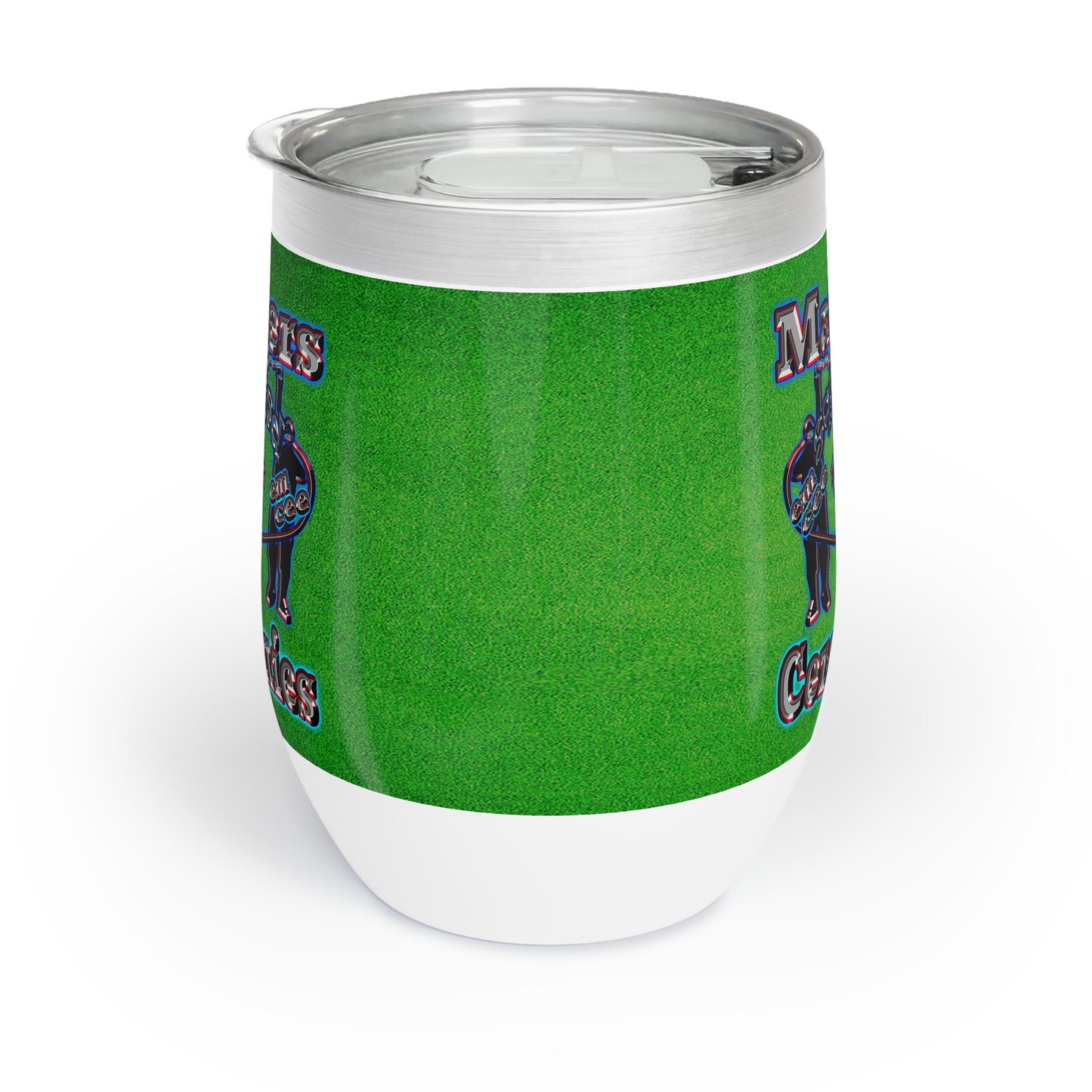em cee squared - Chill Wine Tumbler (green turf)