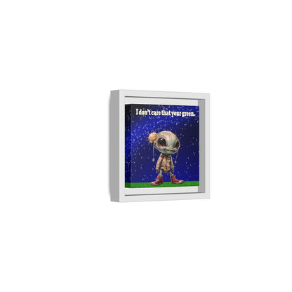 I don't care that your green - framed canvas art ('snoops' background)