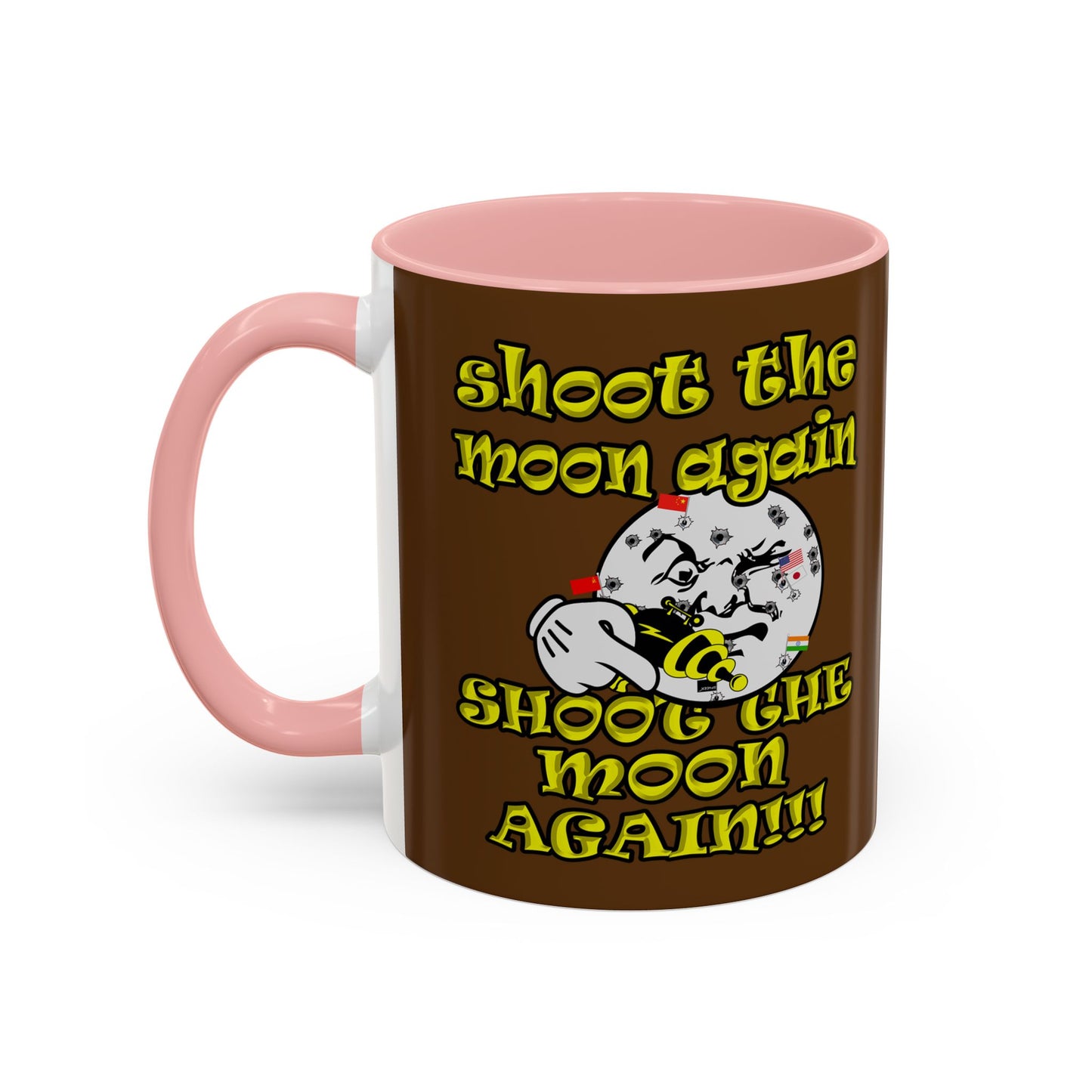 shoot the moon again - Accent Mug (brown)