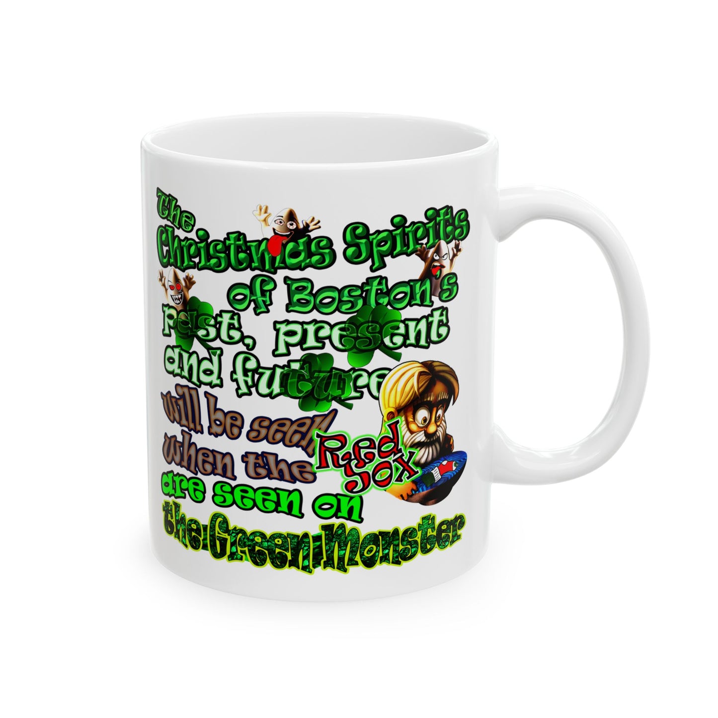 christmas spirits of boston - White Mug (white)