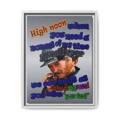 high noon - framed canvas art (brushed nickel)
