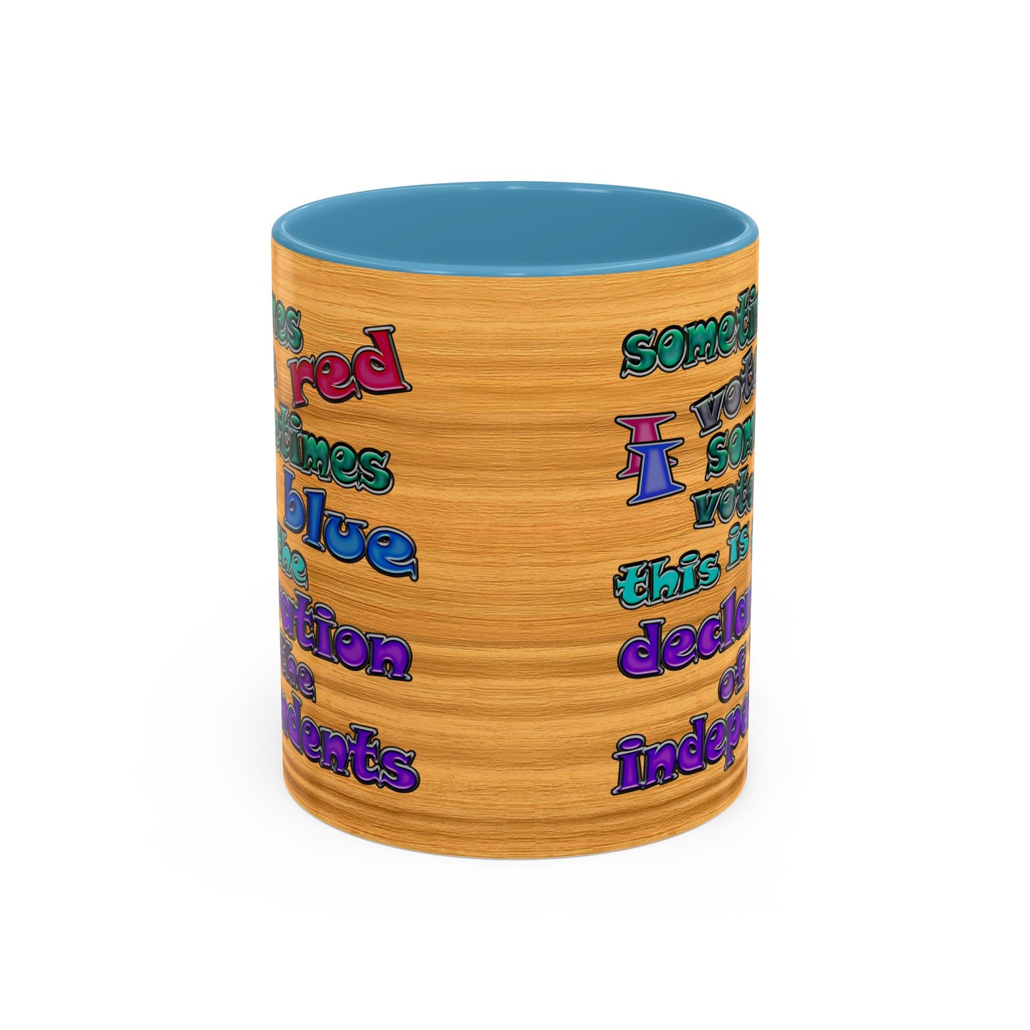 declaration of the independents - Accent Mug (butterscotch wood finish)