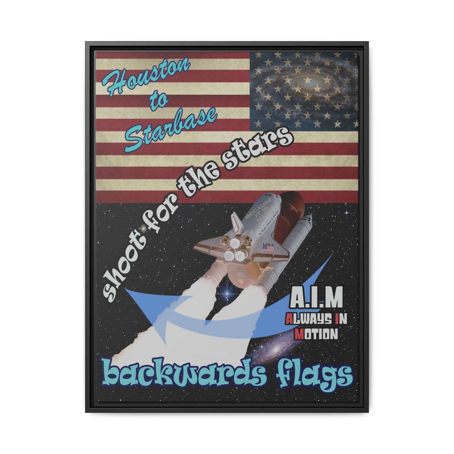 shoot for the stars - framed canvas art