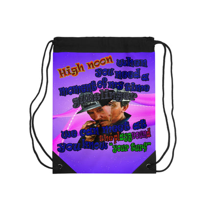 high noon - Drawstring Bag (purple-pink wave)