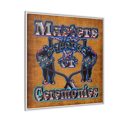 em cee squared - framed canvas art (brown papyrus)