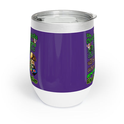 christmas spirits of boston - Chill Wine Tumbler (purple)