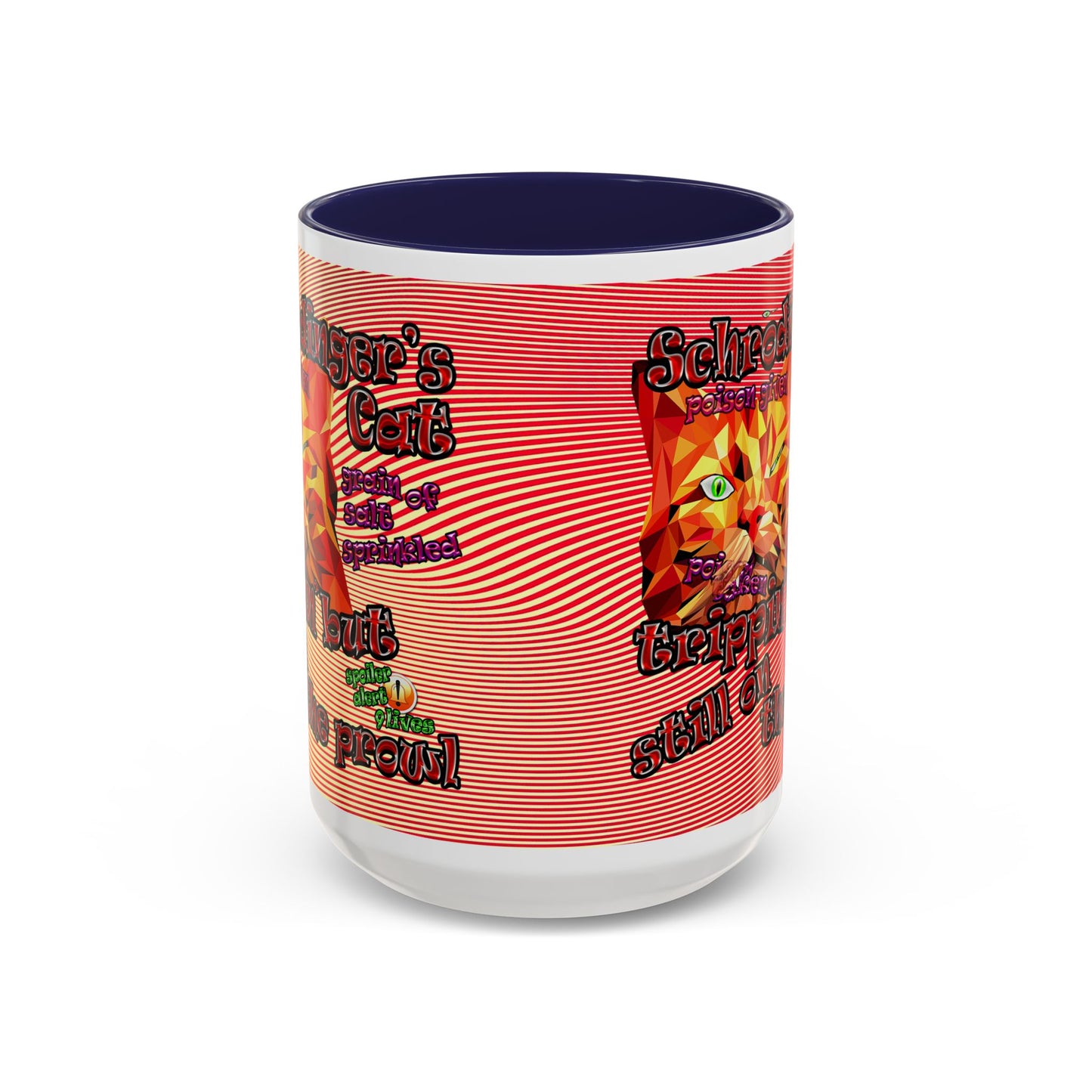 schrodinger's cat - Accent Mug (yellow-orange wave)