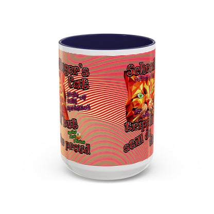 schrodinger's cat - Accent Mug (yellow-orange wave)
