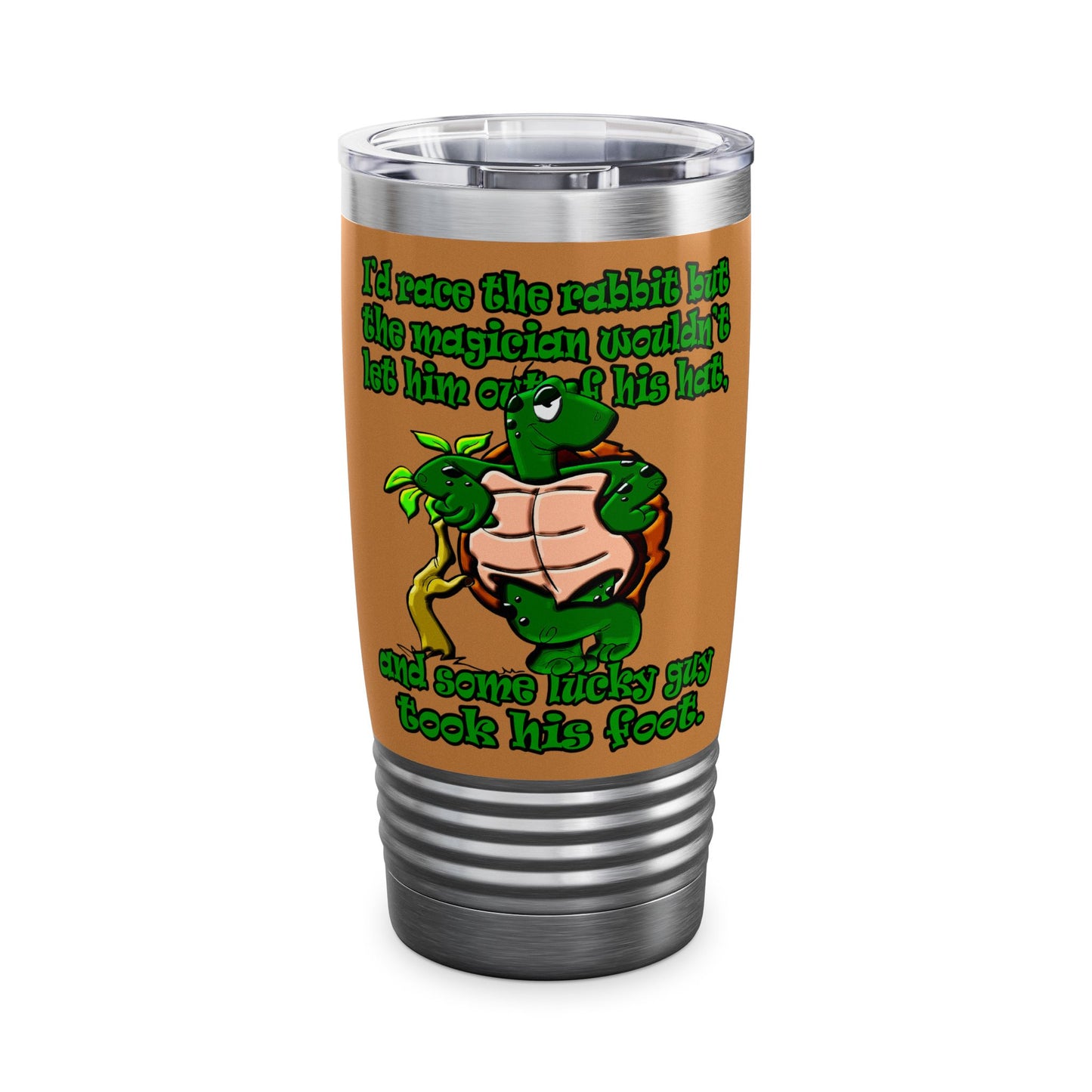 turtle race - Ringneck Tumbler, 20oz (light brown)