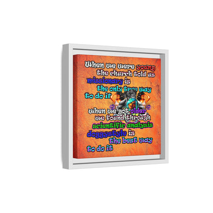 doggystyle - framed canvas art (burnt orange)