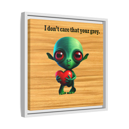 I don't care that your grey - framed canvas art (butterscotch wood finish)