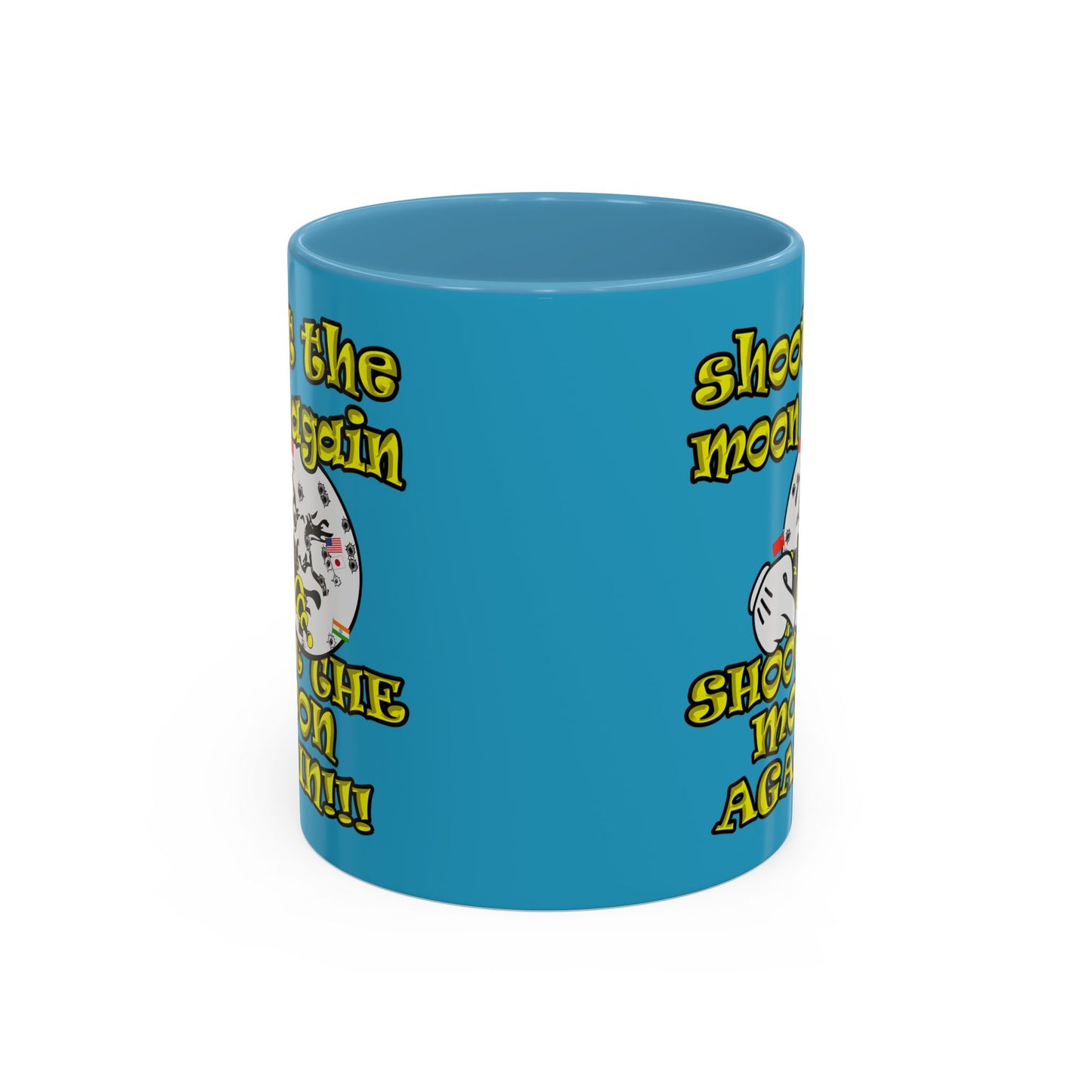 shoot the moon again - Accent Mug (turquoise)